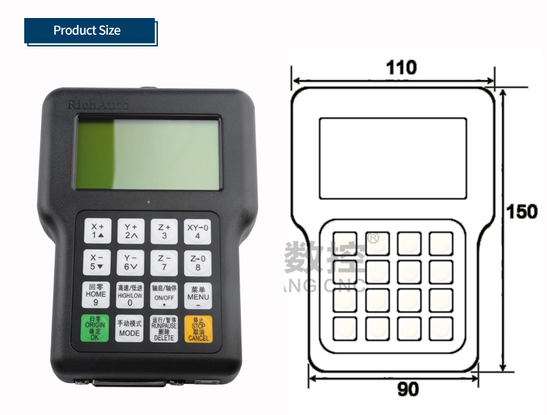 Hycnc DSP A11 Richauto 3 Axis CNC Router Remote Controller A11e A11s A11c CNC Engraving Cutting Controller