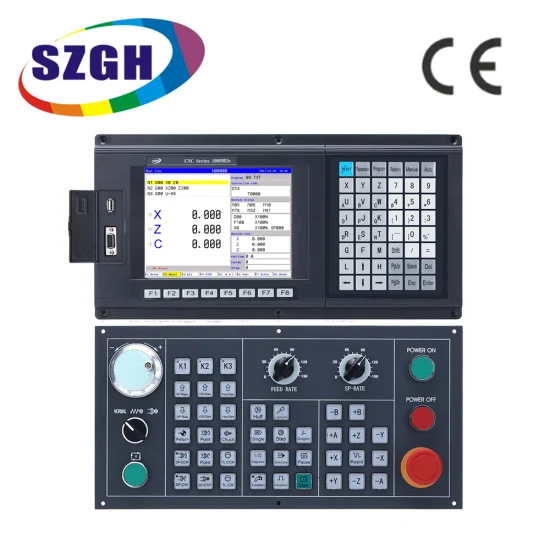 Controlador de fresado Mini CNC de cuatro ejes estándar y Modbus con Mpg, placa Io, piezas de codificador rotatorio, pantalla de 8,4 pulgadas